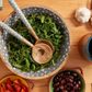 Sintra Mango Wood Spotted Salad Bowl - Stone