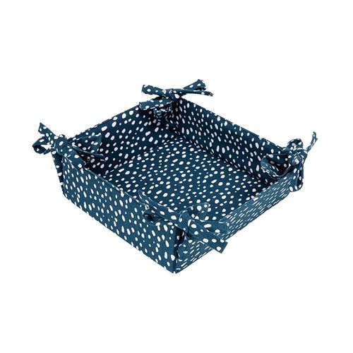 Sintra Recycled Cotton Spotted Bread Basket - Ink Blue