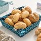 Sintra Recycled Cotton Spotted Bread Basket - Ink Blue