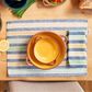 Sintra Recycled Cotton Striped Napkin And Placemat Set - Blue