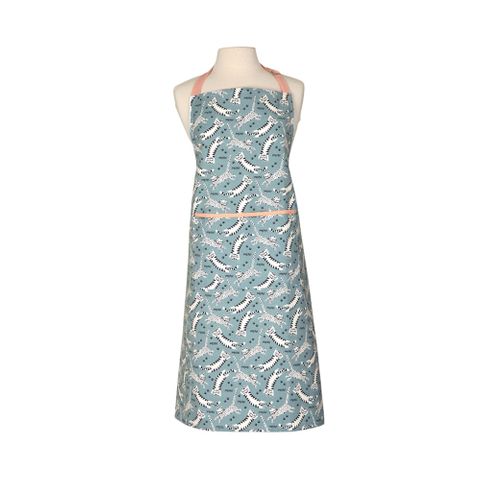 Meow Recycled Cotton Adult Apron - Blue