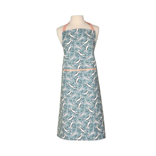 Meow Recycled Cotton Adult Apron - Blue