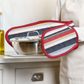 Striped Recycled Cotton Double Oven Gloves - Red