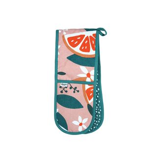 Exotic Fruit Recycled Cotton Double Oven Gloves - Blush