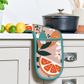 Exotic Fruit Recycled Cotton Double Oven Gloves - Blush