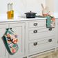 Exotic Fruit Recycled Cotton Double Oven Gloves - Blush