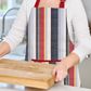 Striped Recycled Cotton Adult Apron - Red
