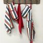 Striped Recycled Cotton Set Of 2 Tea Towels - Red