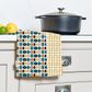 Retro Spot Recycled Cotton Set Of 2 Tea Towels - Teal
