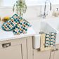 Retro Spot Recycled Cotton Gauntlet - Teal