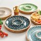 Sintra Mango Wood Spotted Chip And Dip Bowl - Ink Blue