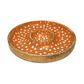 Sintra Mango Wood Spotted Chip And Dip Bowl  - Ochre