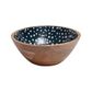 Sintra Mango Wood Spotted Salad Bowl - Ink Blue