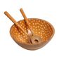 Sintra Mango Wood Spotted Salad Bowl - Ochre
