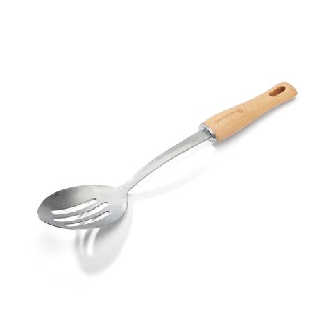 Slotted Spoon Stainless Steel Wooden - B