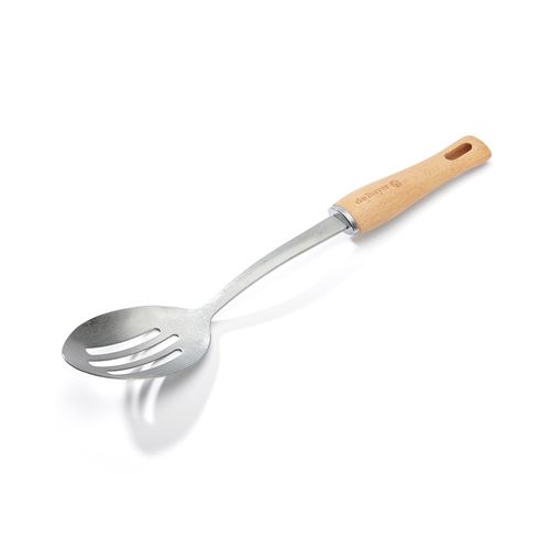 Slotted Spoon Stainless Steel Wooden - B