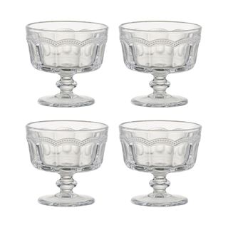 Set Of 4 Pearl Ridge Mini Trifle Bowls