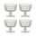 Set Of 4 Pearl Ridge Mini Trifle Bowls