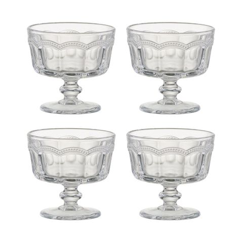 Set Of 4 Pearl Ridge Mini Trifle Bowls