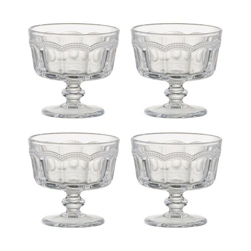 Set Of 4 Pearl Ridge Mini Trifle Bowls