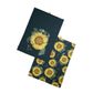 Sunflower Set Of 2 Tea Towels - Navy