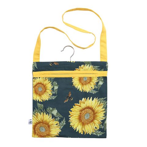 Sunflower Peg Bag - Navy