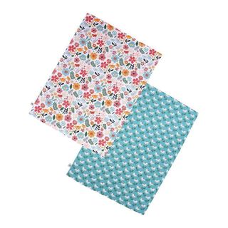 Cottage Garden Organic Cotton Set Of 2 Tea Towels - Multi