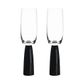 Asd Oslo Champagne Flutes Black (set 2)
