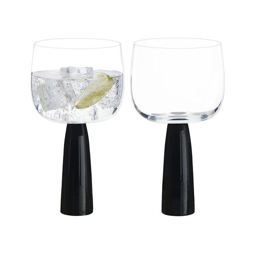 Asd Oslo Gin Glasses Black (set 2)