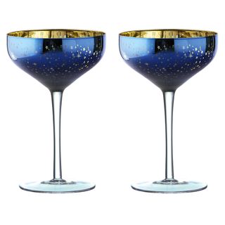 Artland Galaxy Champagne Saucers Set Of 2