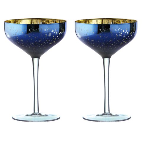 Artland Galaxy Champagne Saucers Set Of 2