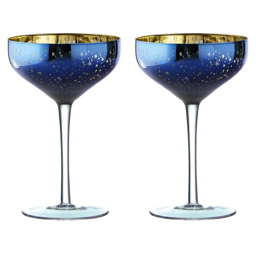 Artland Galaxy Champagne Saucers Set Of 2