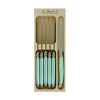 Laguiole Steak Knife Set 6 Pale Green