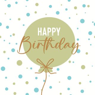 Luncheon - B-day Balloon Green