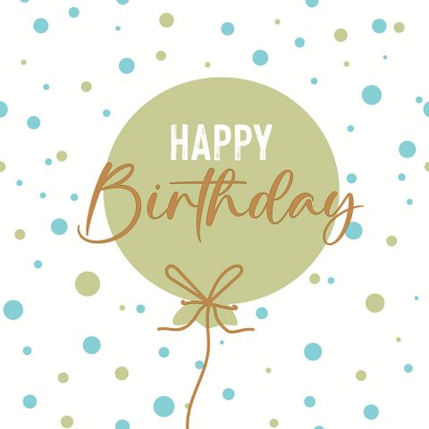 Luncheon - B-day Balloon Green