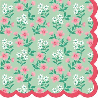 Luncheon Shaped - Ditsy Bloom Green