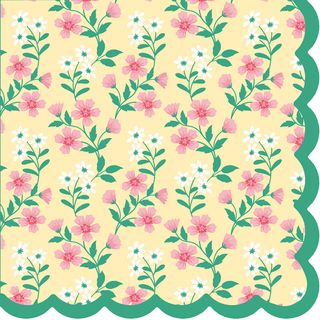 Luncheon Shaped - Ditsy Bloom Yellow