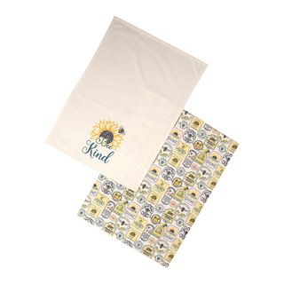 Honey Pot Set Of 2 Tea Towels - Olive