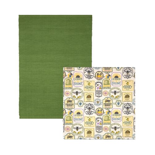 Honey Pot Napkin & Placemat Set - Olive