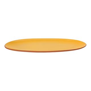 Sintra Glazed Terracotta Oval Serving Platter - Ochre