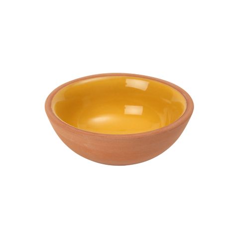 Sintra Glazed Terracotta Pinch Pot - Ochre