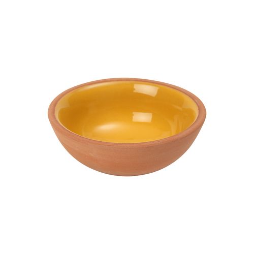 Sintra Glazed Terracotta Pinch Pot - Ochre