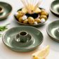 Sintra Glazed Terracotta Olive Dish - Olive Green