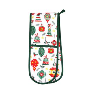 Baubles Recycled Cotton Double Oven Glove - Green