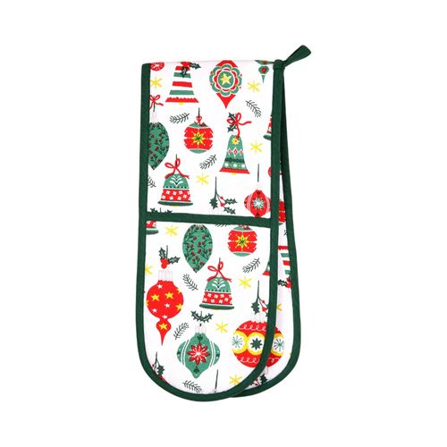 Baubles Recycled Cotton Double Oven Glove - Green