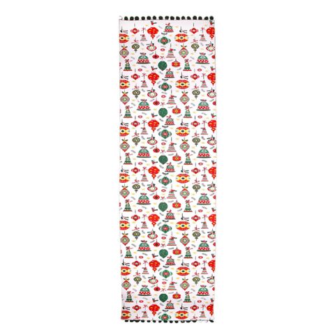Baubles Recycled Cotton Table Runner - Green