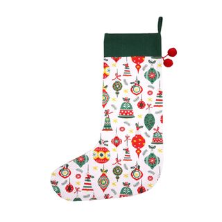 Baubles Recycled Cotton Stocking - Green