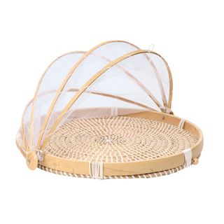 Sintra Seagrass Food Cover With Tray - Natural