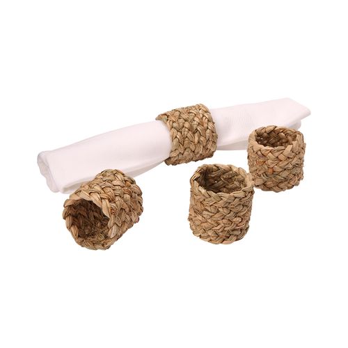 Sintra Seagrass Set Of 4 Napkin Ring Holders