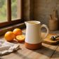 Porto Terracotta Ribbed Jug - Stone